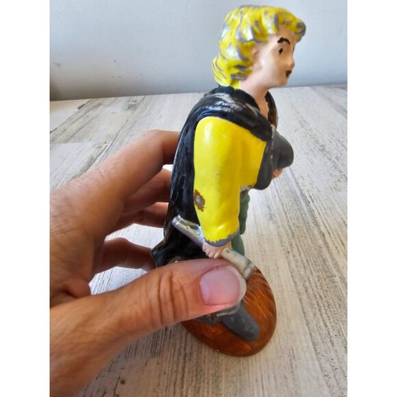 Vintage boy nativity messenger plaster large statue figurine Xmas decor - Picture 5 of 8